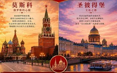 俄罗斯经典之旅｜莫斯科 + 圣彼得堡7日游